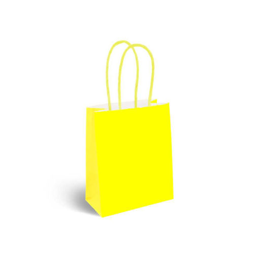 Picture of PARTY BAGS YELLOW 12X15CM - 12 PACK